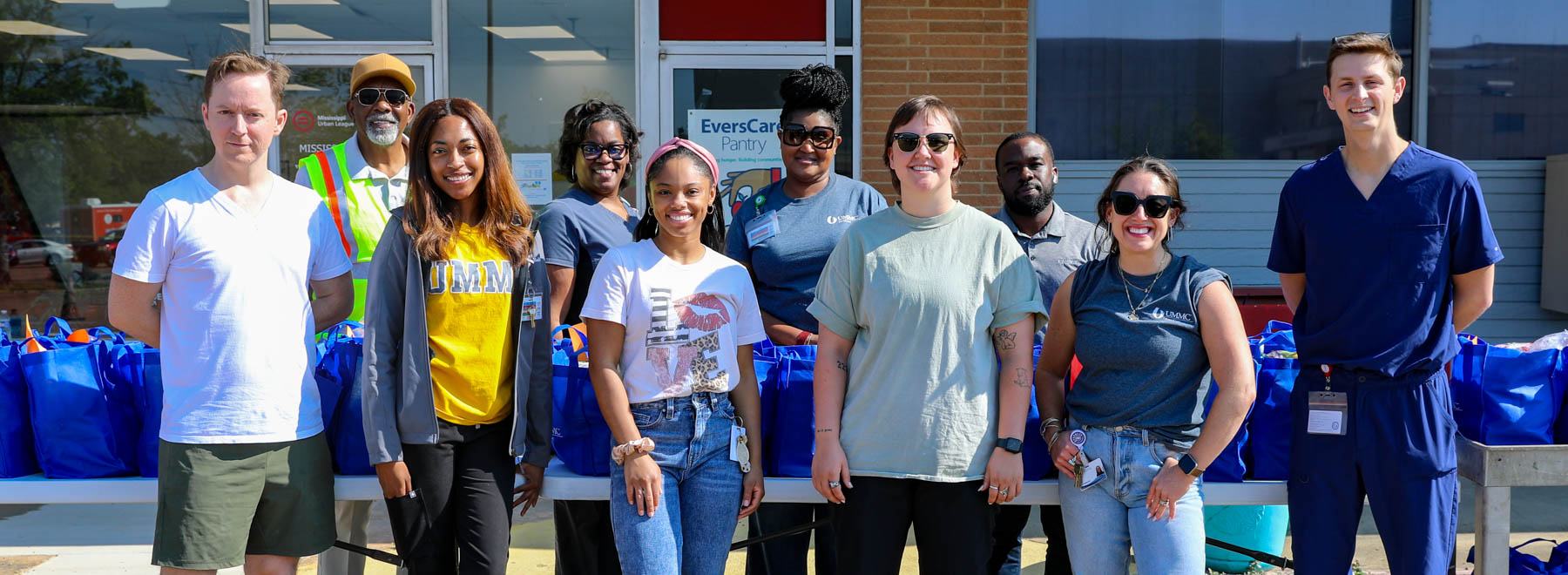 Volunteers at the EversCare Food Pantry